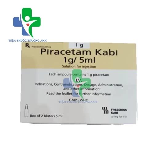 Piracetam Kabi 1g/5ml - Thuốc ngăn ngừa đột quỵ, suy giảm trí nhớ hiệu quả